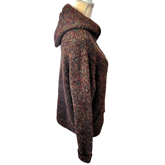 Venezia Jeans Multicolored Full Zip Ramie Blend Hooded Sweater Plus 18/20 - Picture 2 of 6